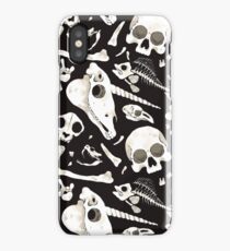 black Skulls and Bones - Wunderkammer iPhone Case