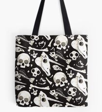 black Skulls and Bones - Wunderkammer Tote Bag