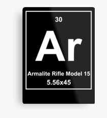 AR Element Dark Metal Print