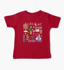 Buddy the Elf collage, Red background Baby Tee