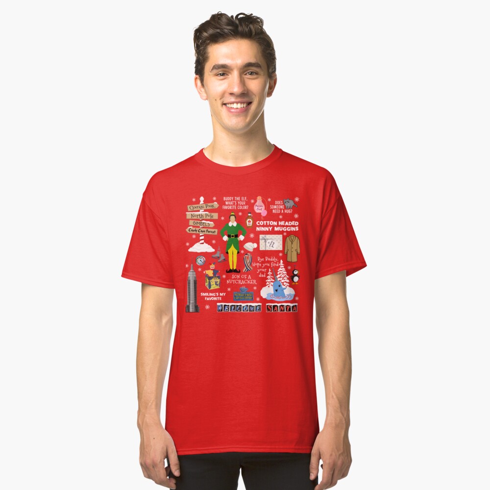 Buddy the Elf collage, Red background Classic T-Shirt