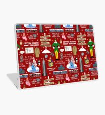 Buddy the Elf collage, Red background Laptop Skin