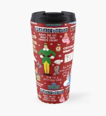 Buddy the Elf collage, Red background Travel Mug