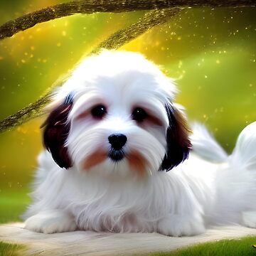 White Havanese puppy on pink pet bed HD wallpaper | Wallpaper Flare