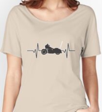 Heartbeat / Pulse - Cruiser Motorcycle Women's Relaxed Fit T-Shirt