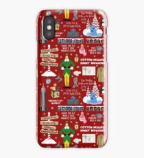 Buddy the Elf collage, Red background iPhone Case