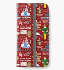 Buddy the Elf collage, Red background iPhone Wallet/Case/Skin
