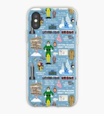 Buddy the Elf collage, Blue background iPhone Case