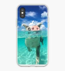 Cute Swimming Pigs in Bahamas iPhone Case