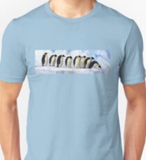 Penguins in a line Unisex T-Shirt