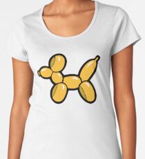 Balloon Animal Dogs Pattern in Red Women's Premium T-Shirt