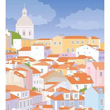 Illustrated map of Portugal Sticker by Heyleyni