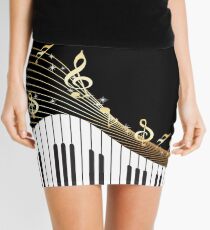 Ivory Keys Piano Music Mini Skirt