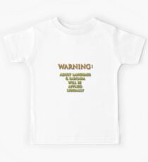 Sarcasm Warning Kids Tee