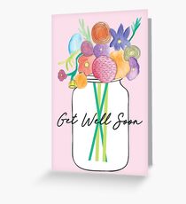 Get Well Soon Flowers Greeting Card