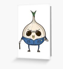 Officer Onion - The Toughest Onion on the Internet - HaxByte Greeting Card