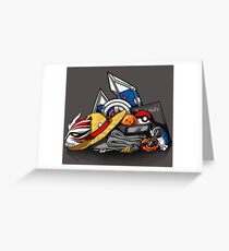 Anime Shonen & Monsters Greeting Card