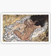 Egon Schiele "Pair embrassant", 1917 Sticker