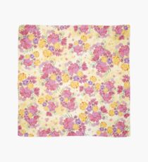 Floral Bouquet in Burgundy and Gold Scarf