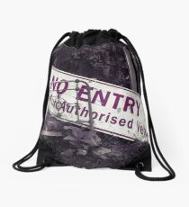 No Entry Sign Drawstring Bag