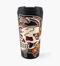 Tod und Wiedergeburt Schädel Motiv Thermobecher