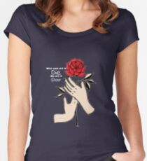 Shawn Mendes Rosen Tailliertes Rundhals-Shirt