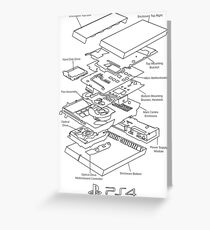 PS4 Dissected Drawing Greeting Card