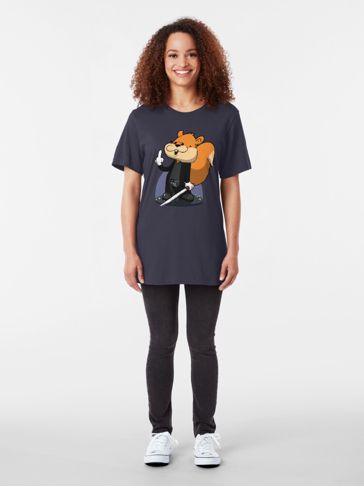 Alternate view of Slow motion squirrel Slim Fit T-Shirt