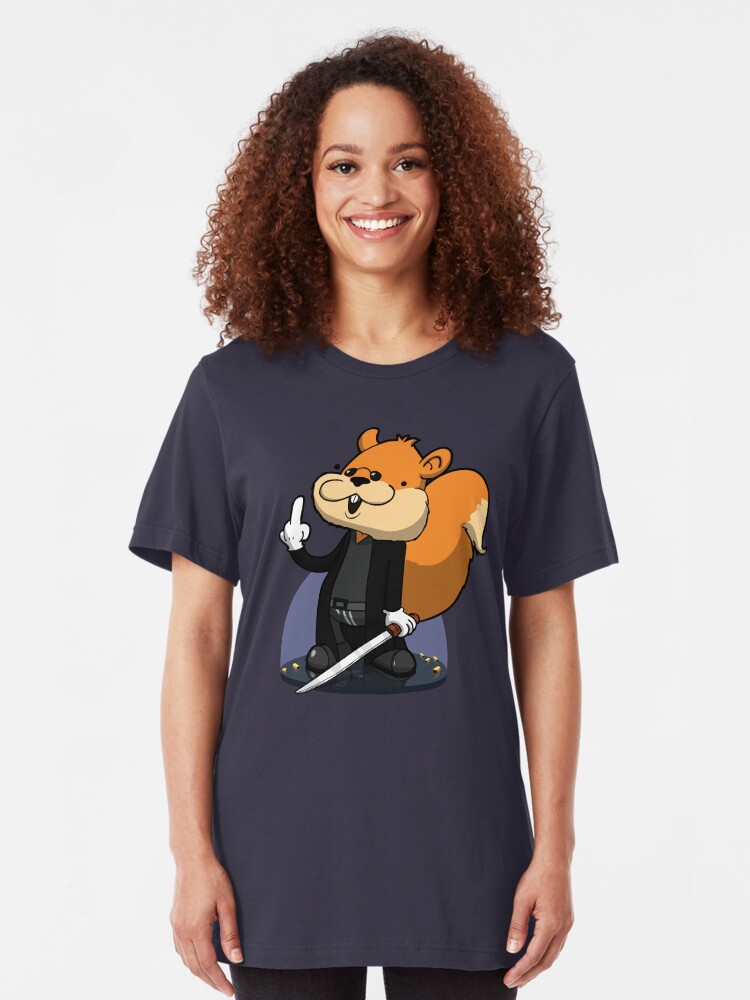 Alternate view of Slow motion squirrel Slim Fit T-Shirt