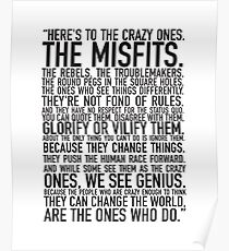Here's to the crazy ones Poster