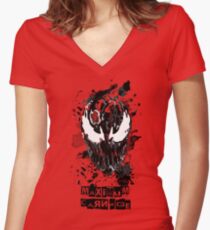 Maximum Carnage Women's Fitted V-Neck T-Shirt