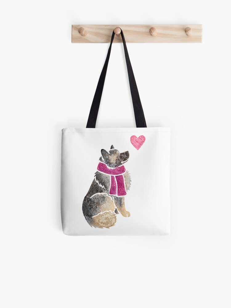 Watercolour Keeshond Tote Bag By Animalartbyjess Redbubble