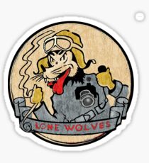 Lone wolf Patch ww2 Sticker