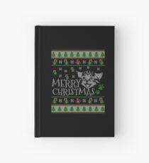 Cute Manx Kitten Christmas Cat Santa Claus Gift For Christmas Cat Manx Kitten T-Shirt Sweater Hoodie Iphone Samsung Phone Case Coffee Mug Tablet Case Hardcover Journal