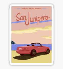 San Junipero Travel Poster Sticker
