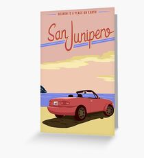 San Junipero Travel Poster Greeting Card