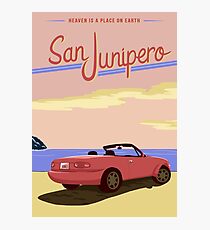 San Junipero Travel Poster Photographic Print