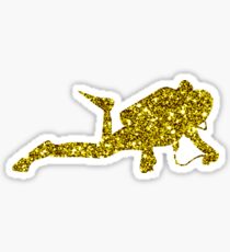 Golden Diving Sticker Sticker