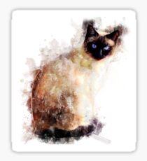 Siamese cat, watercolor design Sticker