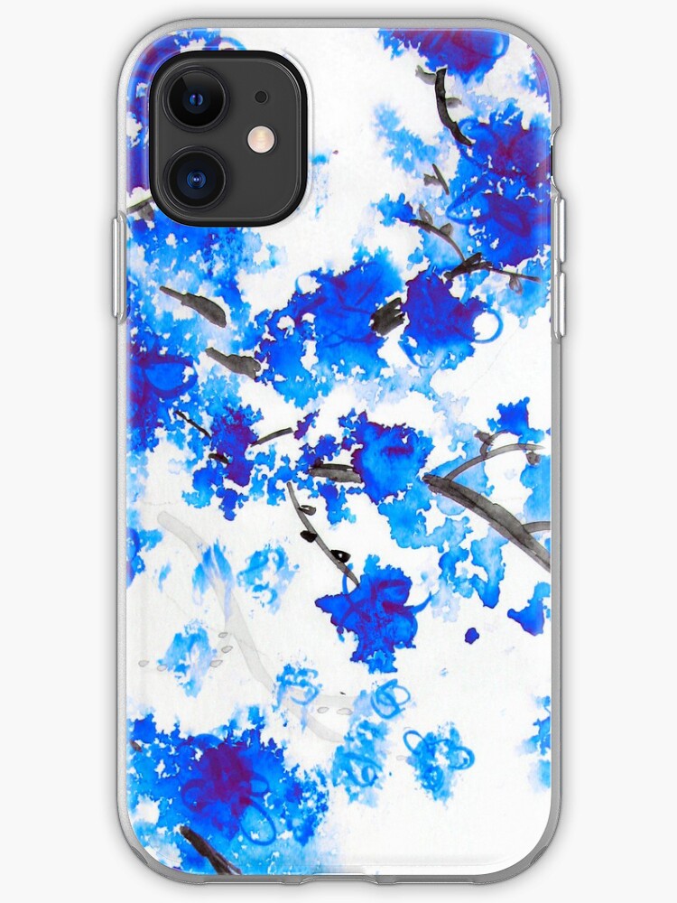Blue Cherry Blossoms iPhone 11 case Blue Cherry Blossoms iPhone 11 case