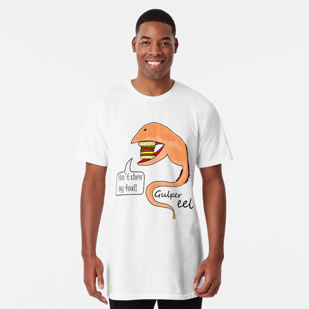 Gulper eel no mastica su comida Camiseta larga