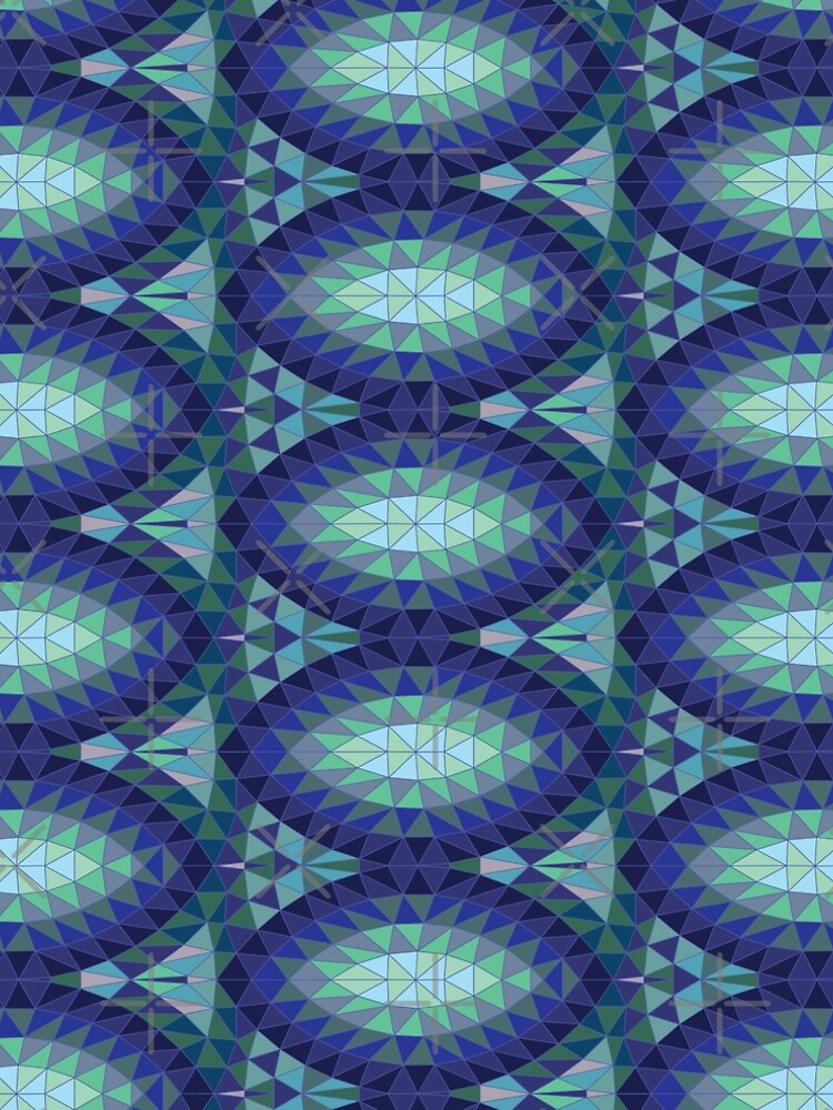 Geodesic Marquise - sapphire - Geometric pattern by Cecca Designs by Cecca-Designs
