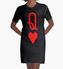 Valentine's Day Queen of hearts symbol Graphic T-Shirt Dress