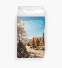 Funda nórdica Trekking otoñal en el valle alpino de Pusteria