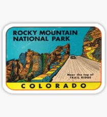 Vintage Rocky Mountain National Park Colorado, USA Travel Decal Sticker
