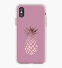 Elegant rose gold pineapple iPhone Case