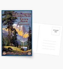 Rocky Mountain National Park Estes Park Colorado Vintage Decal Postcards