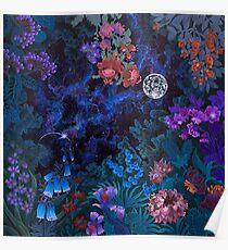 Night Space Magic Garden Poster