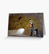 Council Worker by Banksy Greeting Card
