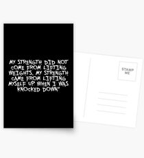 Meine Stärke war nicht ... Gym Motivational Quote Postkarten
